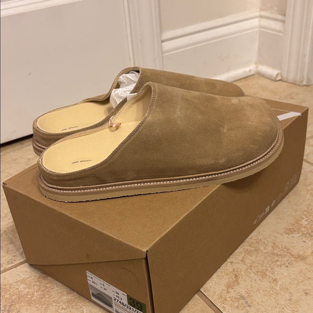 ZARA NWT Stylish Tan Clogs - Picture 6 of 8